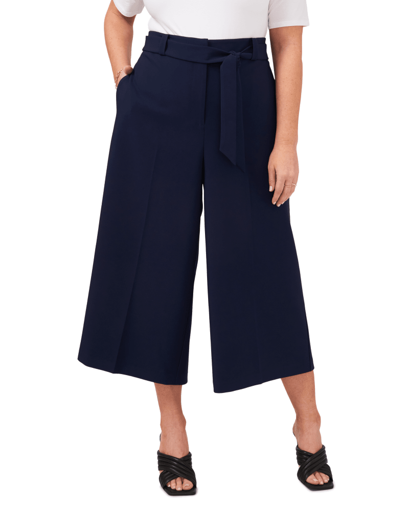 Plus Size Ivy Belted Cullote | CLASSIC NAVY